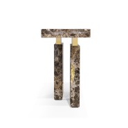 Console 145 - Empire - Modern console table featuring carrara marble and wooden legs - Pacific Compagnie.