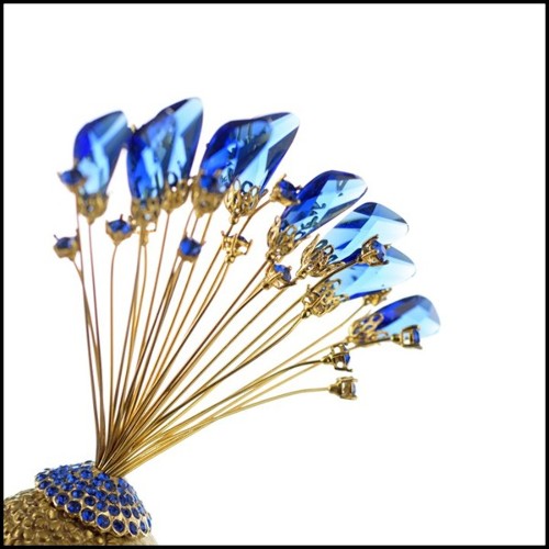 Sculpture Golded Peacock