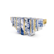 Console 145 - Heritage - Luxury wood and brass console with glass details - Pacific Compagnie.