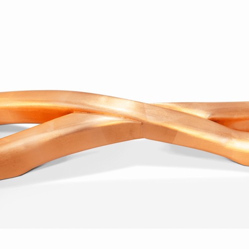 Console 145 - Infinity - Handcrafted wooden console with copper leaf and natural color - Pacific Compagnie.