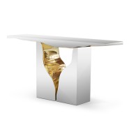 Console 145 - Lapiaz - Console en bois avec laiton, style moderne - Pacific Compagnie.