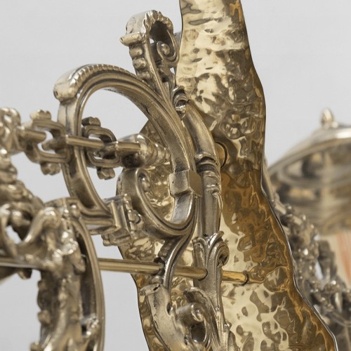 Console 145 - Lumiere - Elegant wooden console with brass hardware and natural color - Pacific Compagnie.