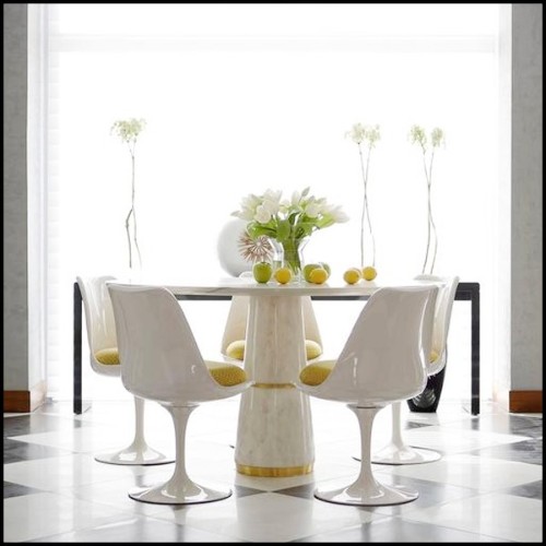 Table de repas 155 - Tama | Dining table 155- Tama - Stylish metal leg dining table - Pacific Compagnie.