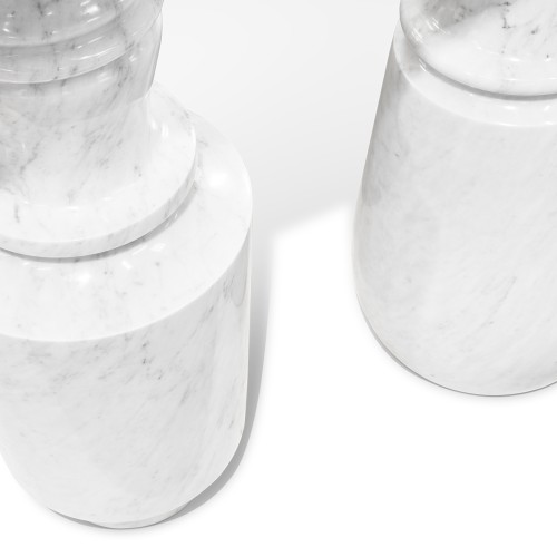 Console 145 - Pietra - Meuble d'entrée en bois massif et laiton - Pacific Compagnie.