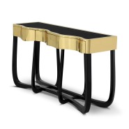Console 145 - Sinuous - Gold console table with sinuous design - Pacific Compagnie.