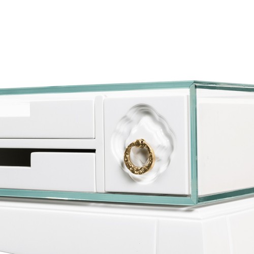 Console 145 - Soho - Console en laiton et bois, dimensions compactes - Pacific Compagnie.