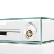 Console 145 - Soho - Console en laiton et bois, dimensions compactes - Pacific Compagnie.