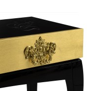 Console 145 - Trinity - Console en bois avec un mélange de matériaux et des dimensions imposantes - Pacific Compagnie.