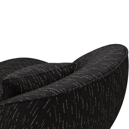 Fauteuil 145 - Angra - Chaise en bois et laiton martelé noir baltique - Pacific Compagnie.