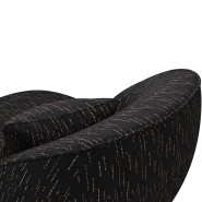 Fauteuil 145 - Angra - Chaise en bois et laiton martelé noir baltique - Pacific Compagnie.
