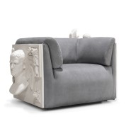 Fauteuil 145 - Versailles - Fauteuil en bois et acrylique de la marque Boca Do Lobo, structure en bois et panneaux en résine scu