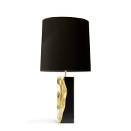 Lampe de table 145 - Lapiaz - Lampe de table contemporaine en laiton et acier inoxydable - Pacific Compagnie.