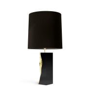 Lampe de table 145 - Lapiaz - Table lamp with organic polished brass accents and stainless steel construction - Pacific Compagni