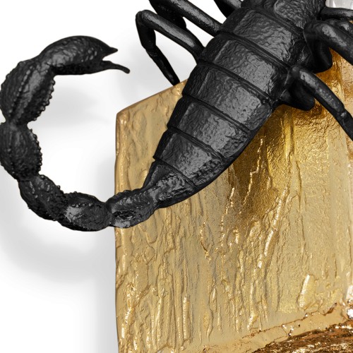 Lampe murale 145 - Cubic Sconces - Gold-plated wall sconce with irregular surface - Pacific Compagnie.