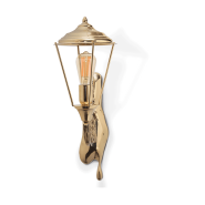 Lampe murale 145 - Lumiere - Brass wall lamp with glass lantern, elegant home decor - Pacific Compagnie.