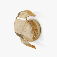 Lampe murale 145 - Supernova - Gold-plated brass wall lamp with G9 bulbs - Pacific Compagnie.