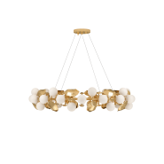 Lampe suspension 145 - Hera Ronde - Small sized brass and transparent suspension lamp - Pacific Compagnie.