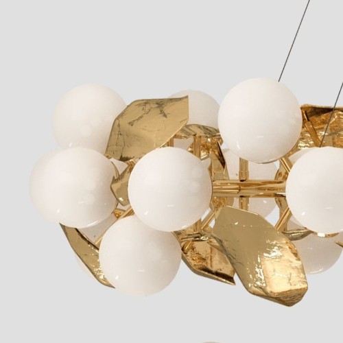 Lampe suspension 145 - Hera Ronde - Medium sized suspension lamp with unique patina design - Pacific Compagnie.