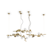 Lampe suspension 145 - Hera - Beautifully crafted brass and transparent glass pendant - Pacific Compagnie.