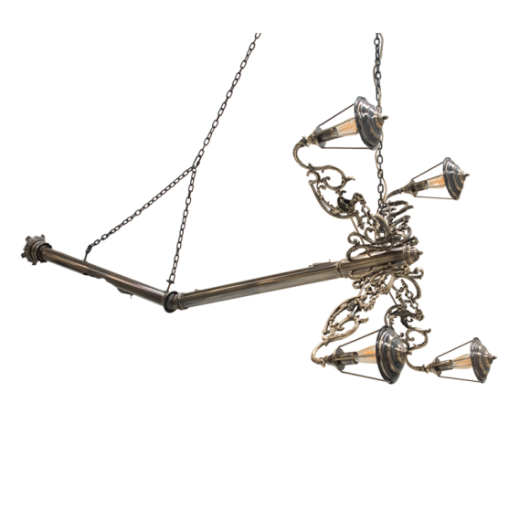 Lampe suspension 145 - Lumiere - Elegant suspension lamp made of brass with casting molds - Pacific Compagnie.