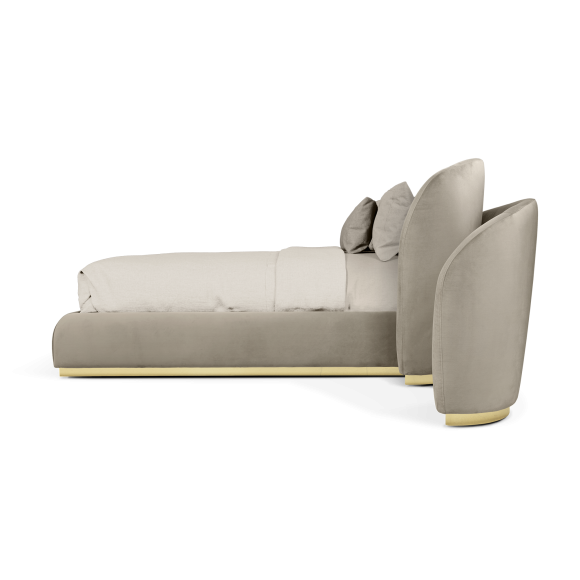 Lit 145 - Odette - Sophisticated bedroom furniture with foam and velvet cushioning - Pacific Compagnie.