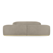 Lit 145 - Odette - Chambre à coucher élégante avec lit en bois et revêtement velours - Pacific Compagnie.