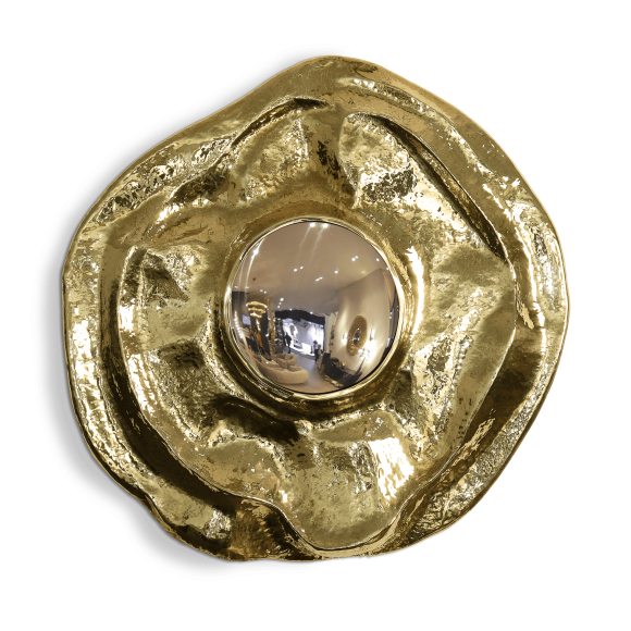 Miroir 145 - Angra - Nickel plated decorative mirror with intricate details - Pacific Compagnie.