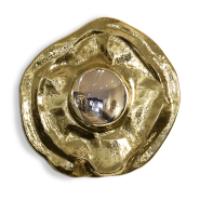 Miroir 145 - Angra - Miroir en laiton coulé avec détails de nickel et laiton - Pacific Compagnie.