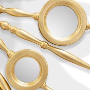 Miroir 145 - Apollo - Large diameter gold mirror with clear glass - Pacific Compagnie.