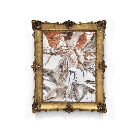 Miroir 145 - D. Dinis Fragmented - Miroir en or vieilli avec finition mate et miroirs clairs - Pacific Compagnie.