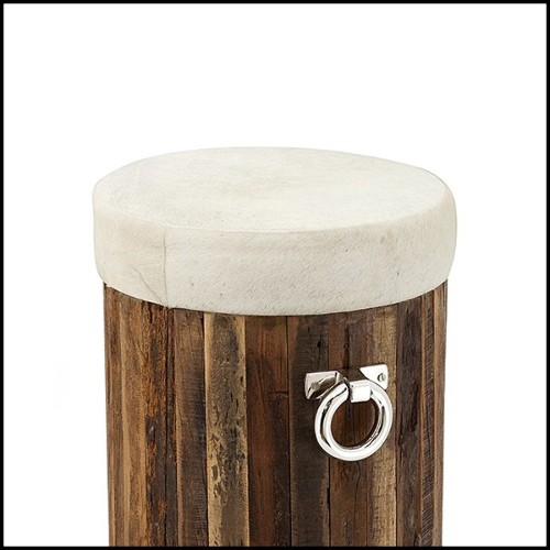 Tabouret 162 - White Buffalo - Cuir - Pacific Compagnie.