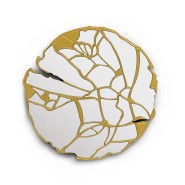 Miroir 145 - Glance - Round mirror with chrome and gold accents, perfect for luxury decor - Pacific Compagnie.