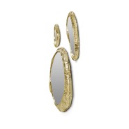Miroir 145 - Halo - Modern three-piece mirror set in polished brass - Pacific Compagnie.
