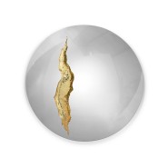 Miroir 145 - Lapiaz - Miroir en acier inoxydable et laiton, diamètre 150 cm - Pacific Compagnie.