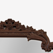 Miroir 145 - Louis XVI - Miroir en bois avec finition effet rouille, style Louis XVI - Pacific Compagnie.