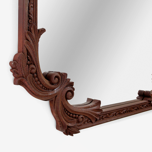 Miroir 145 - Louis XVI - Tall, rustic wall mirror with rust coating finish - Pacific Compagnie.