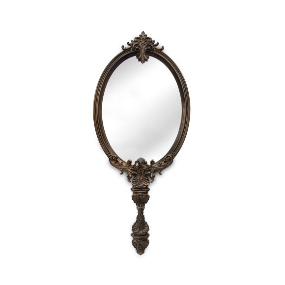 Miroir 145 - Marie Antoinette - Miroir en bois laqué noir, pièce unique, décor intérieur personnalisé - Pacific Compagnie.