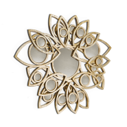 Miroir 145 - Neapoli | Miroir en argent avec support métallique et vernis - Pacific Compagnie.