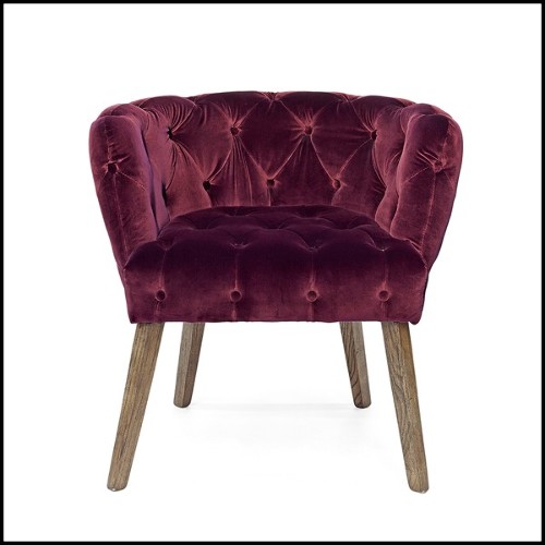 Chaise 162 - Home Capiton - Modern living room chair Abhika with armrests - Pacific Compagnie.