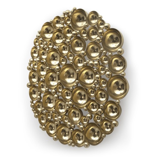 Miroir 145 - Newton - Gold plated brass mirror with elegant frame - Pacific Compagnie.