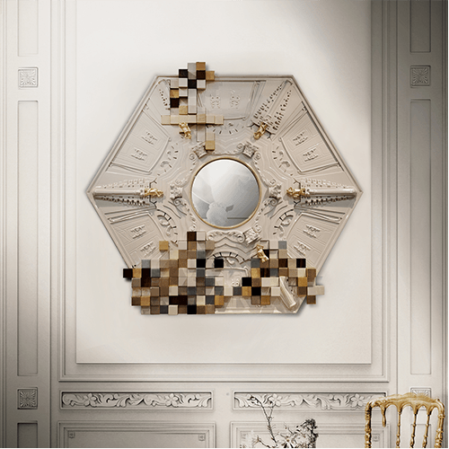 Miroir 145 - Piccadilly | Miroir en peuplier avec finition champagne - Pacific Compagnie.