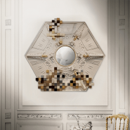 Miroir 145 - Piccadilly | Miroir en peuplier avec finition champagne - Pacific Compagnie.