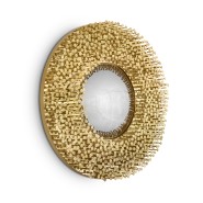 Miroir 145 - Robin - Nickel plated stainless steel mirror with handmade details - Pacific Compagnie.