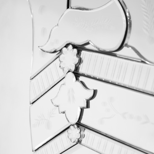 Miroir 145 - Venice - Miroir en verre rouge foncé de style vénitien - Pacific Compagnie.