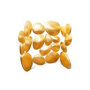 Paravent 145 - Gold - Modern fiberglass and glass screen with gold metallic tones - Pacific Compagnie.