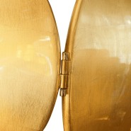Paravent 145 - Gold - Exquisite marble and gold leaf folding screen for interior decor - Pacific Compagnie.