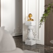 Piédestal 145 - Pietra - Marble pedestal with rounded edges - Pacific Compagnie.