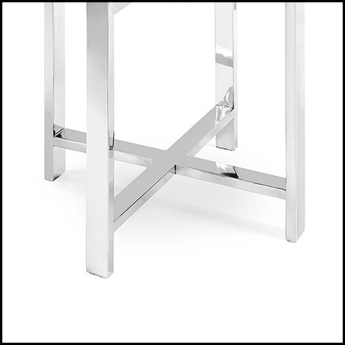 Table d'appoint 162 - Agate - Modern Agate side table with sleek metal leg - Pacific Compagnie.