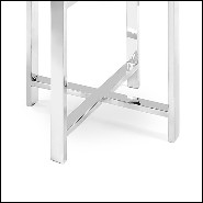 Table d'appoint 162 - Agate - Modern Agate side table with sleek metal leg - Pacific Compagnie.