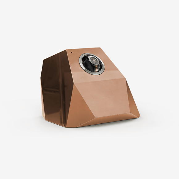 Remontoir de montre 145 - Diamond - Exclusive watch winder with handcrafted wooden design and gold accents - Pacific Compagnie.